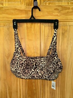 Kona Sol Leopard Print Bikini Top